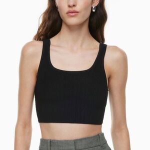 Aritzia Babaton Sculpt Knit Squareneck Cropped Tank